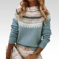 Knitted Sweater with Scandinavian Pattern